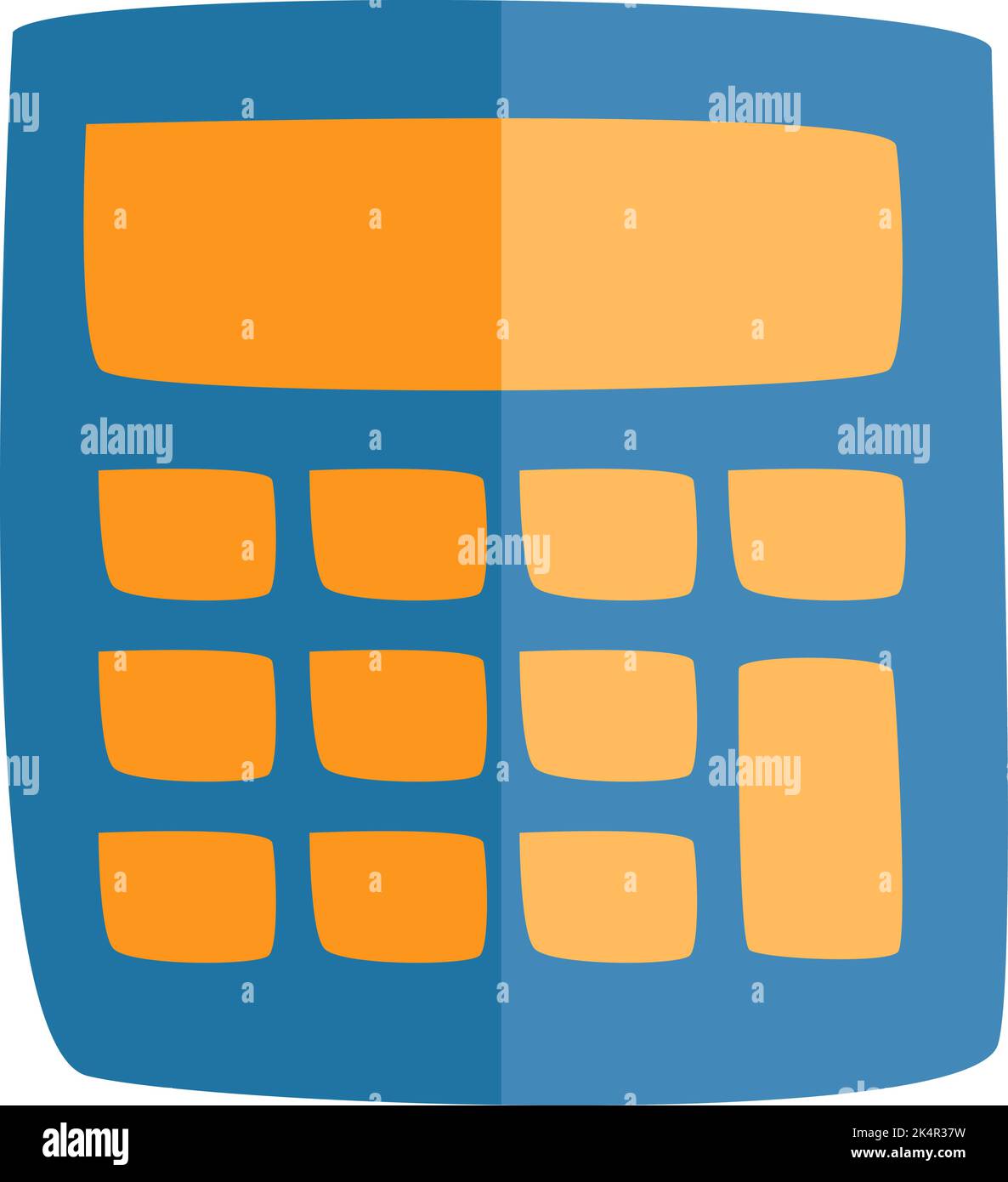 Schulrechner, Illustration, Vektor auf weißem Hintergrund. Stock Vektor