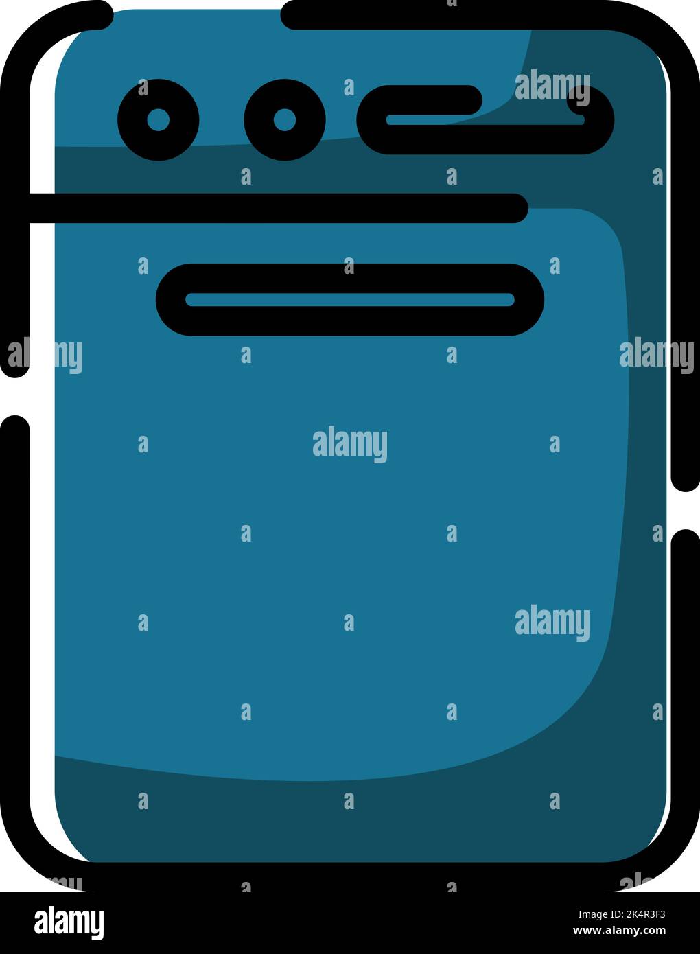 Haushaltsspülmaschine, Abbildung, Vektor auf weißem Hintergrund. Stock Vektor