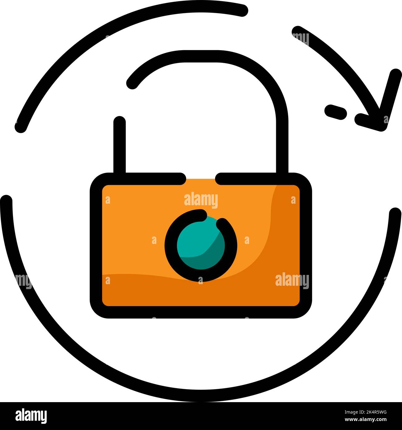 Mobile Orientierungssperre, Illustration, Vektor auf weißem Hintergrund. Stock Vektor