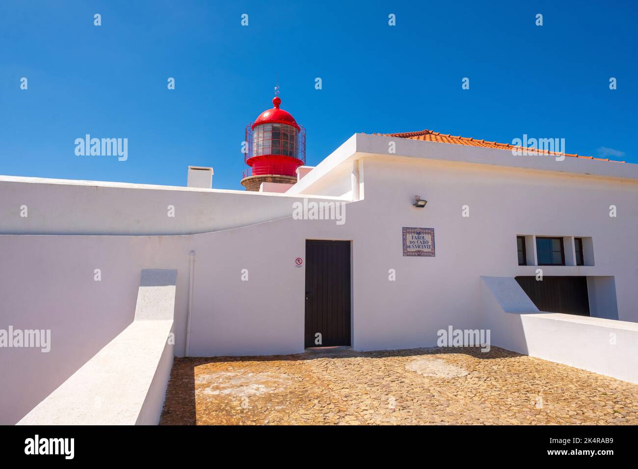 Cape St. Vincent Leuchtturm, in der Nähe von Sagres, Portugal Stockfoto