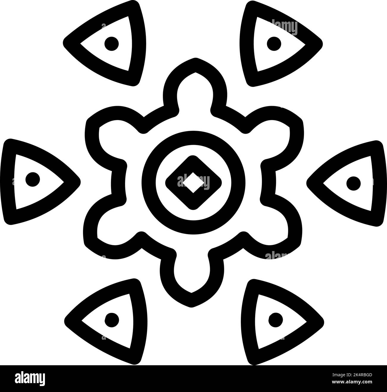 Kleiner Tisch mit Stühlen, Illustration, Vektor auf weißem Hintergrund. Stock Vektor