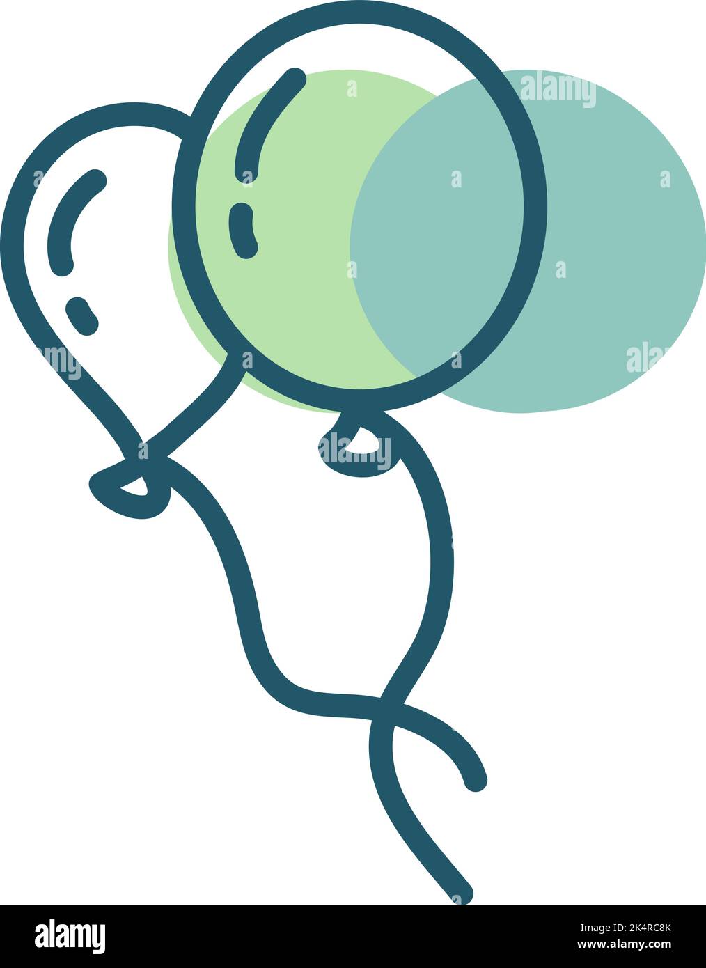 Vergnügungspark Ballons, Illustration, Vektor auf weißem Hintergrund. Stock Vektor