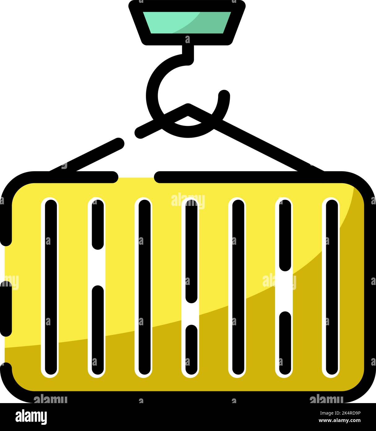 Transportbehälter, Abbildung, Vektor auf weißem Hintergrund. Stock Vektor