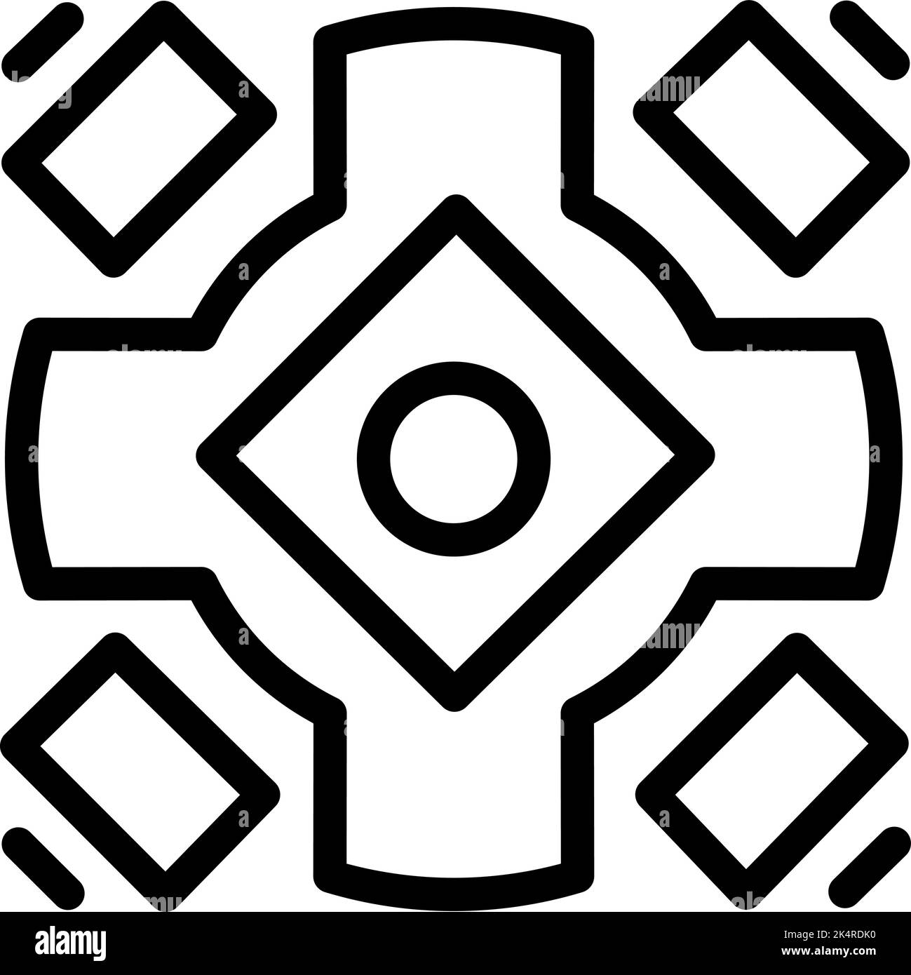 Cafe Tisch und Stühle, Illustration, Vektor auf weißem Hintergrund. Stock Vektor