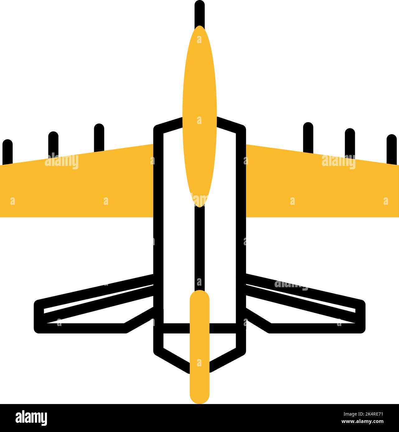 Army Jet, Illustration, Vektor auf weißem Hintergrund. Stock Vektor