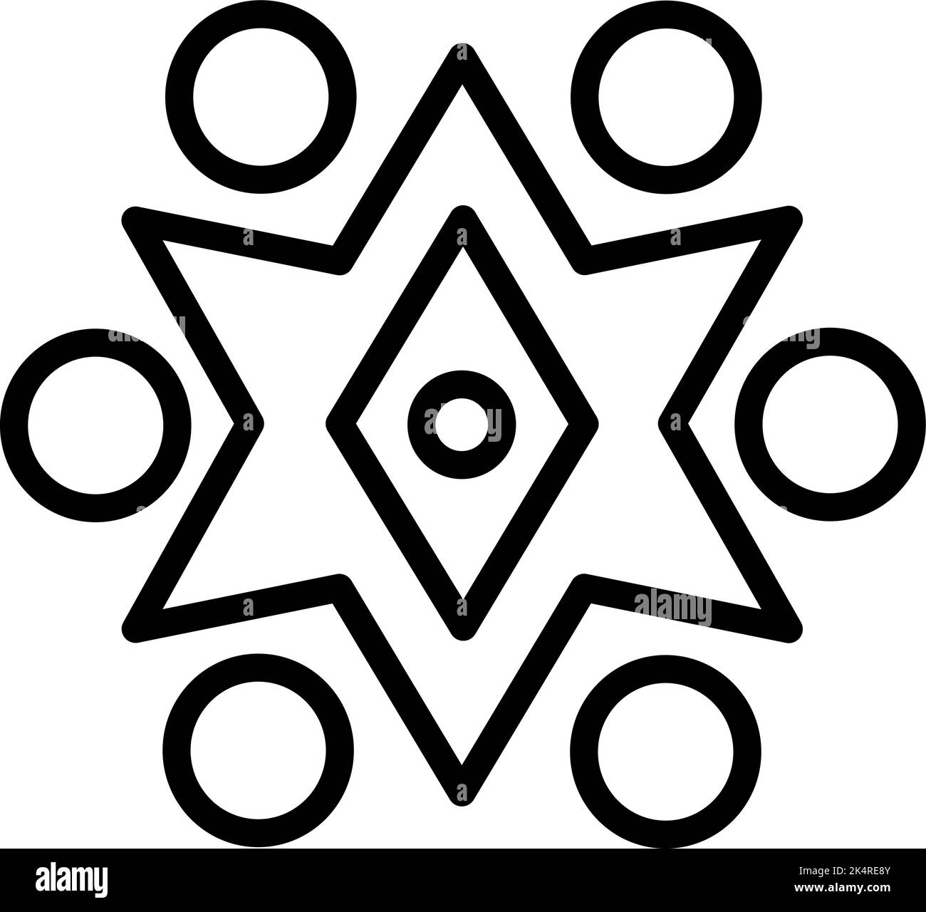 Konferenztisch mit Stühlen, Illustration, Vektor auf weißem Hintergrund. Stock Vektor