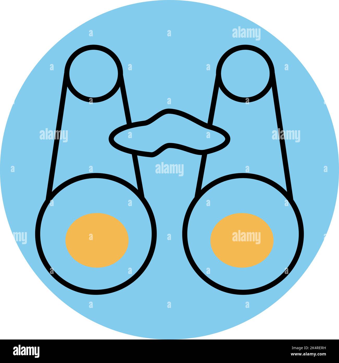 Urlaubsfernglas, Illustration, Vektor auf weißem Hintergrund. Stock Vektor