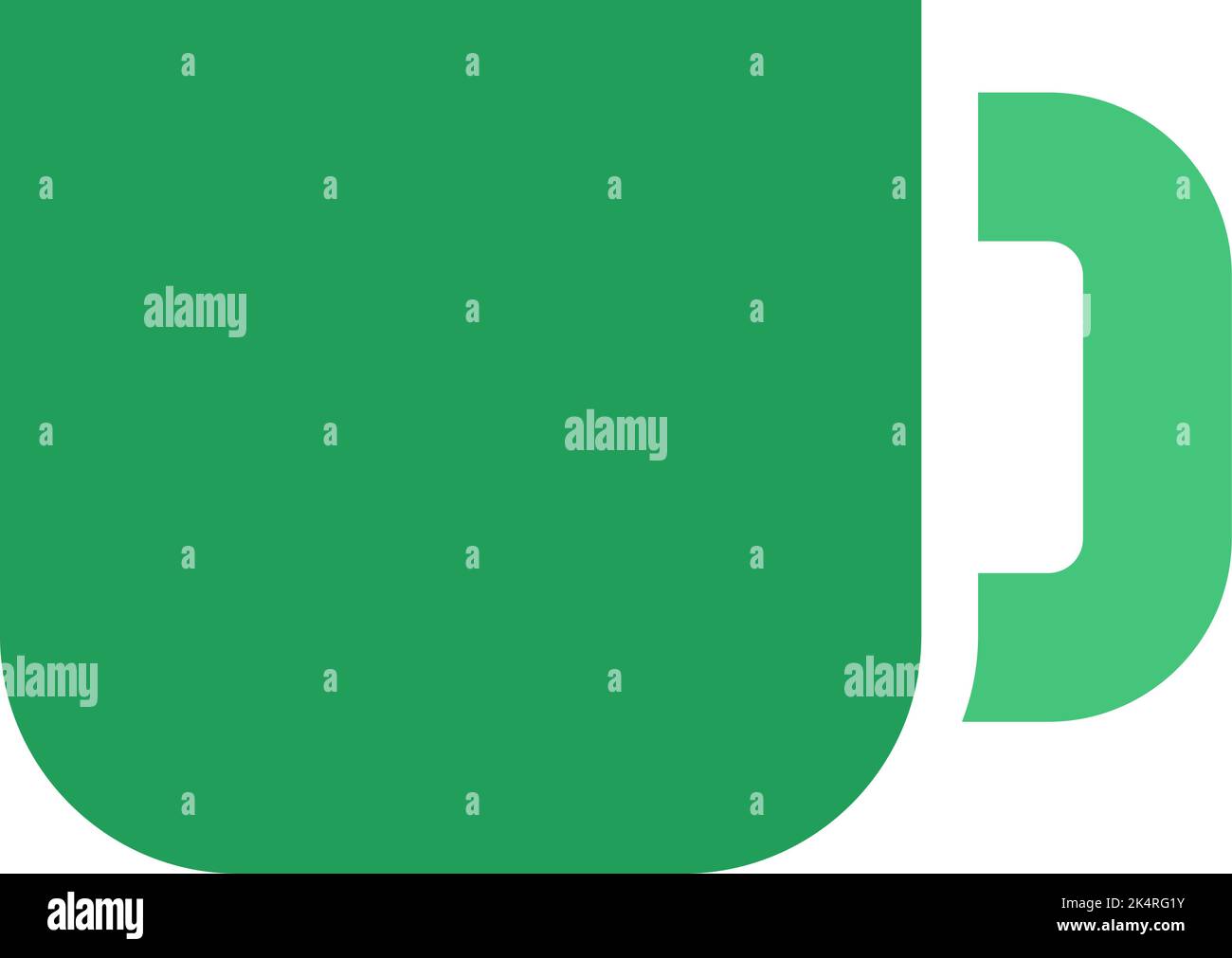 Grüner Kaffeebecher, Illustration, Vektor auf weißem Hintergrund. Stock Vektor