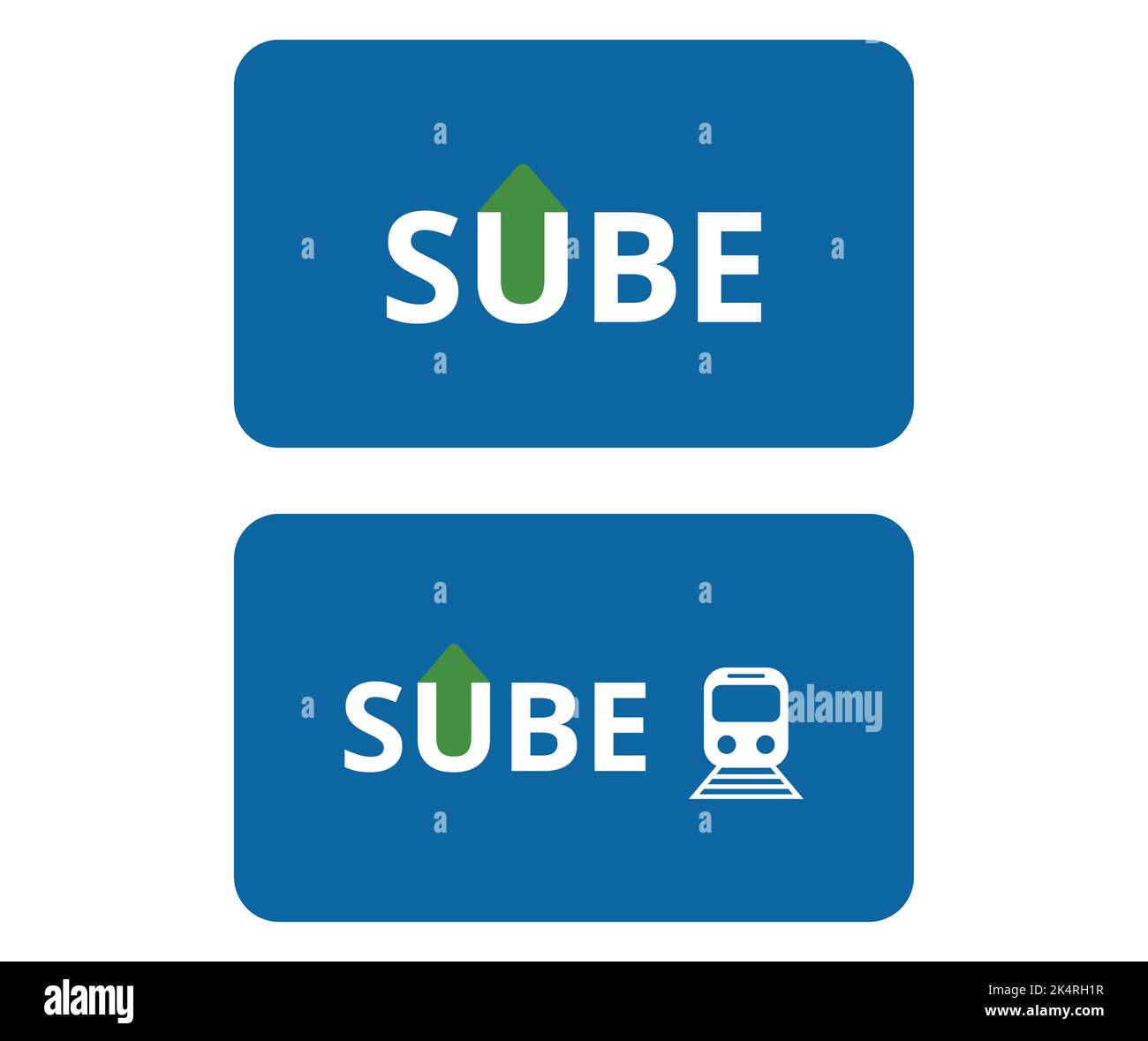 SUBE, argentinische U-Bahn-Karte für öffentliche Verkehrsmittel, Symbolvektor Stock Vektor