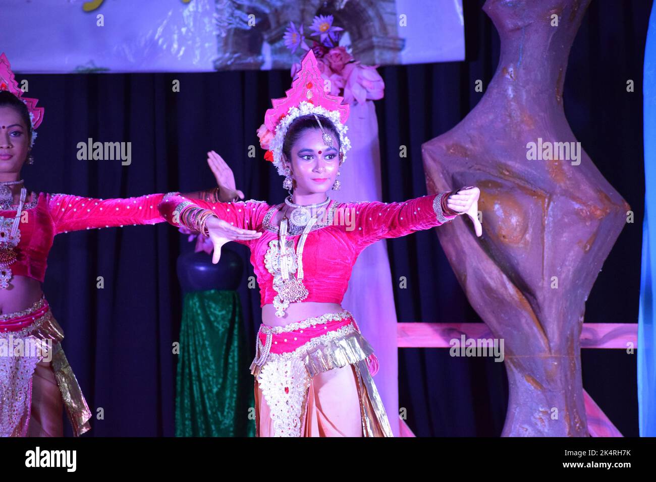 Tamilischer traditioneller Tanz Stockfoto