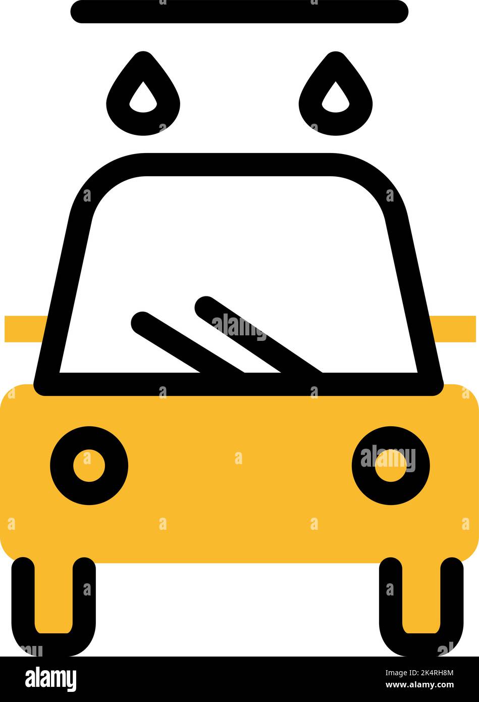 Autowäsche, Illustration, Vektor auf weißem Hintergrund. Stock Vektor