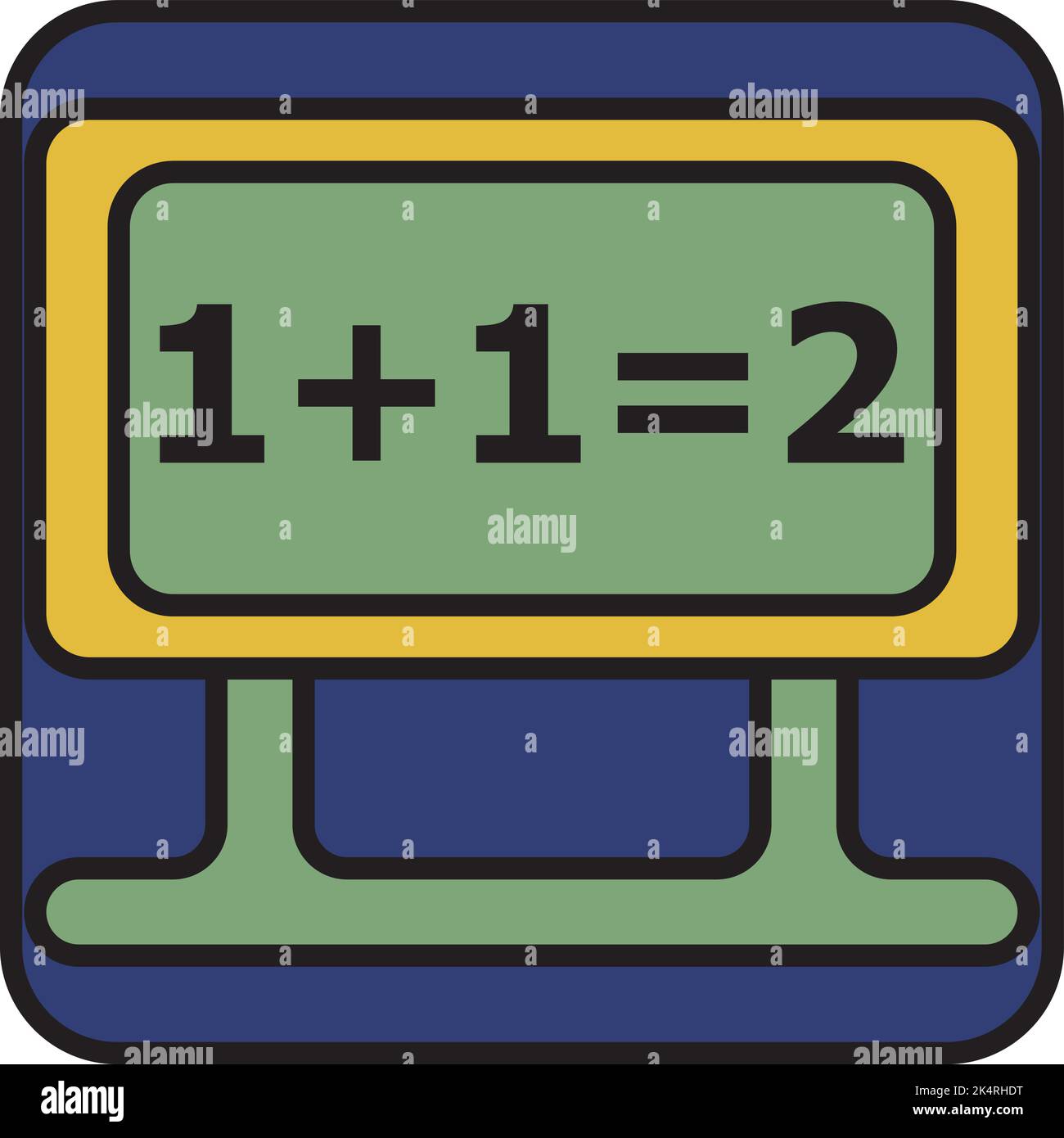 Mathematische Klasse, Illustration, Vektor auf weißem Hintergrund. Stock Vektor