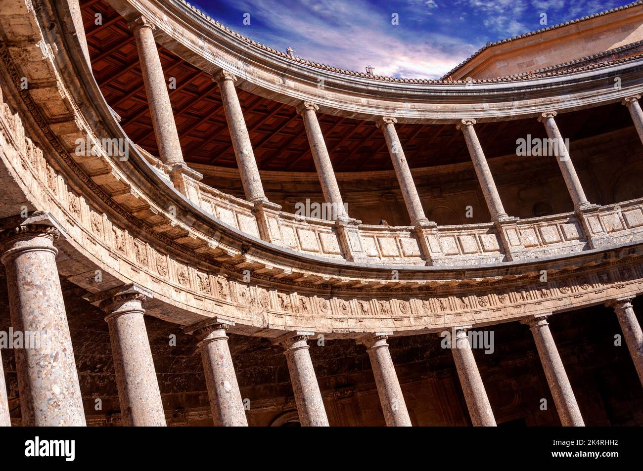 Die Alhambra von Granada, Spanien. Blick auf den Palast von Comares Stockfoto