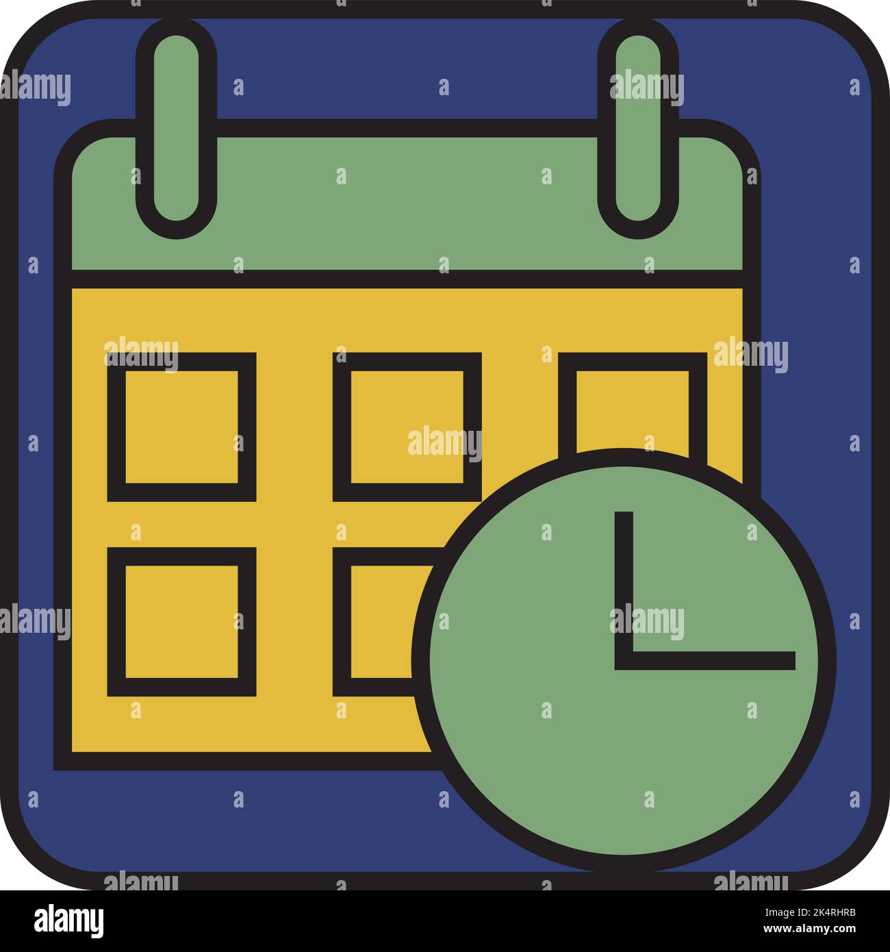 Bildungszeitmanagement, Illustration, Vektor auf weißem Hintergrund. Stock Vektor