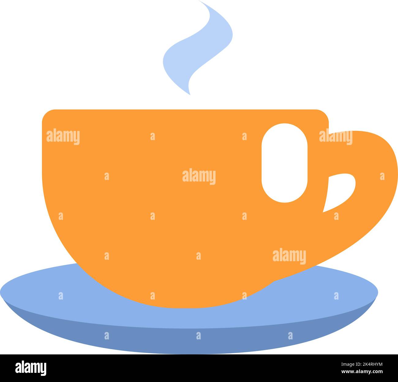 Tasse Kaffee, Illustration, Vektor auf weißem Hintergrund. Stock Vektor