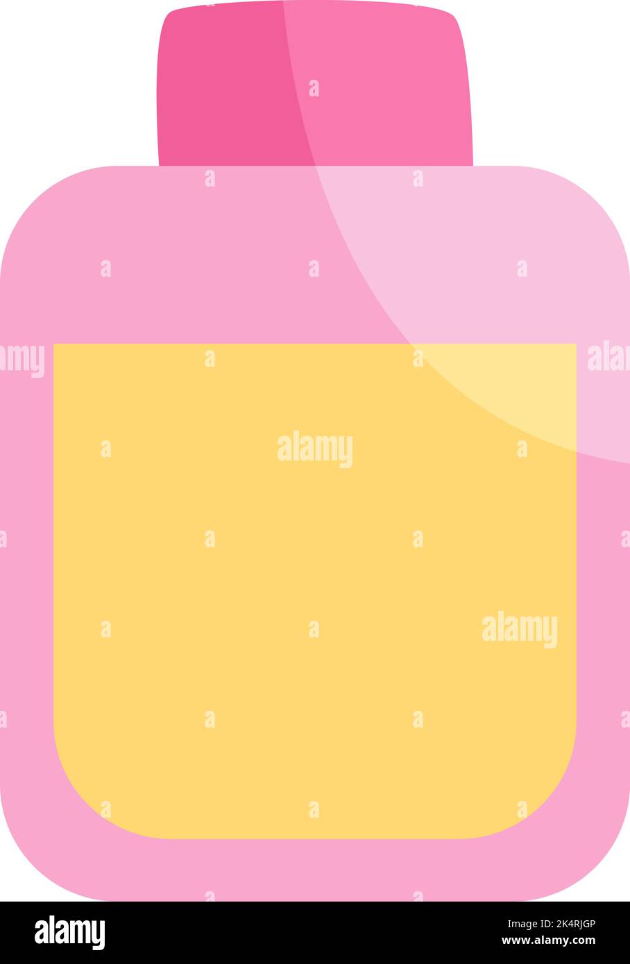 Rosa kosmetisches mizellares Wasser, Illustration, Vektor auf weißem Hintergrund. Stock Vektor