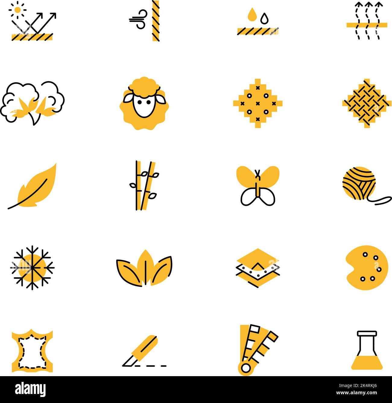 Stoffherstellung, Illustration, Vektor auf weißem Hintergrund. Stock Vektor