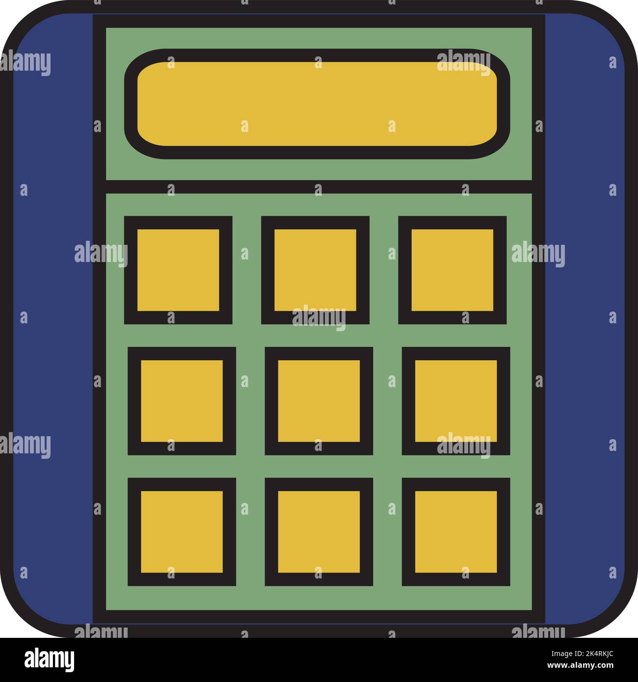 Studienrechner, Illustration, Vektor auf weißem Hintergrund. Stock Vektor