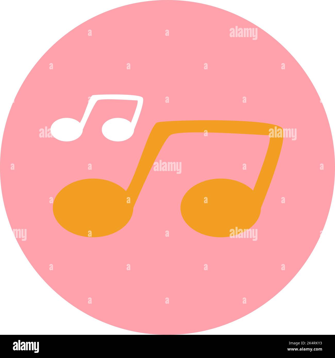 Studieren Sie Musik, Illustration und Vektor auf weißem Hintergrund. Stock Vektor
