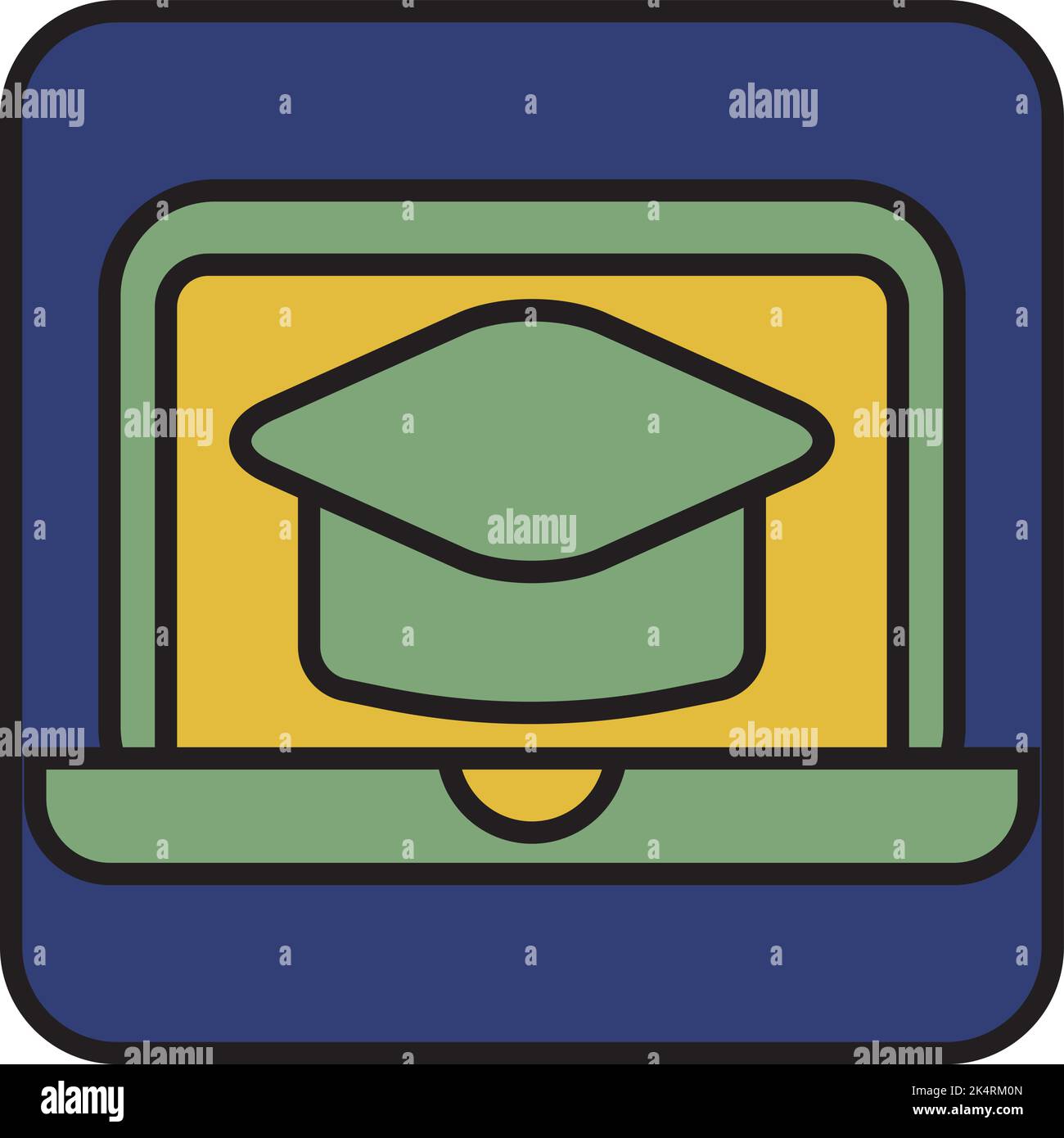 Online-Bildung, Illustration, Vektor auf weißem Hintergrund. Stock Vektor