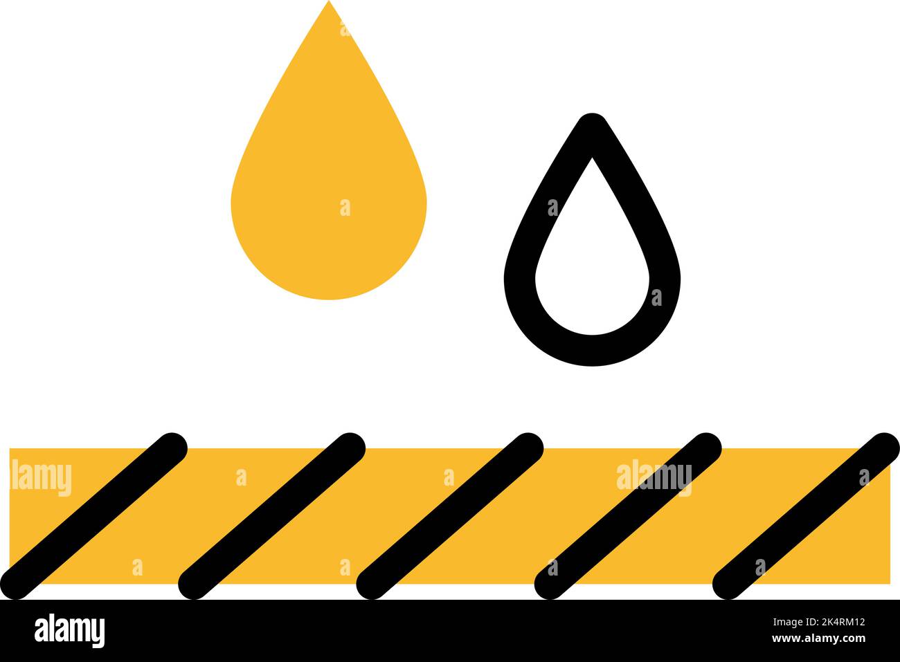 Wasserdichter Stoff, Illustration, Vektor auf weißem Hintergrund. Stock Vektor