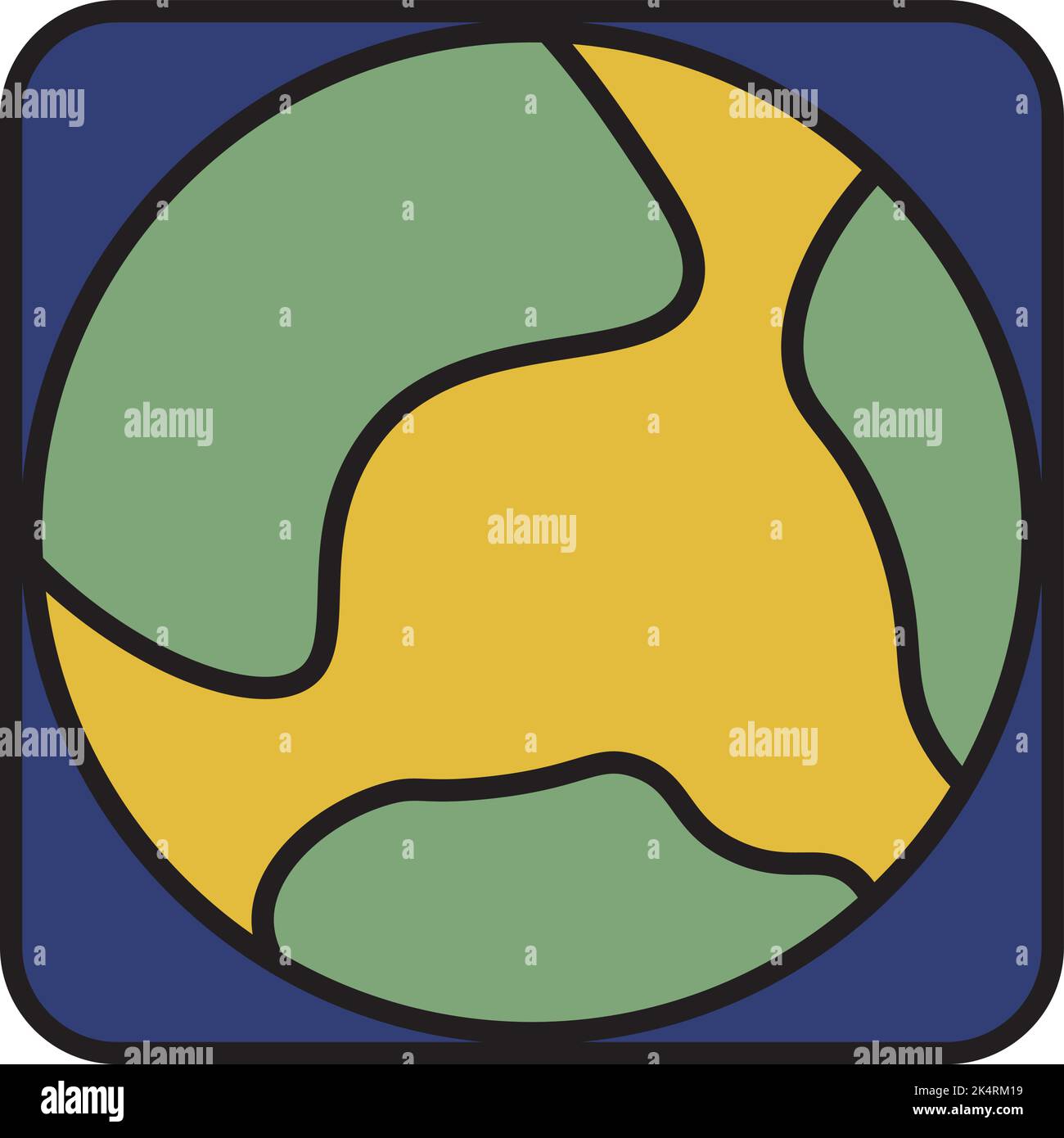 Globenbildung, Illustration, Vektor auf weißem Hintergrund. Stock Vektor