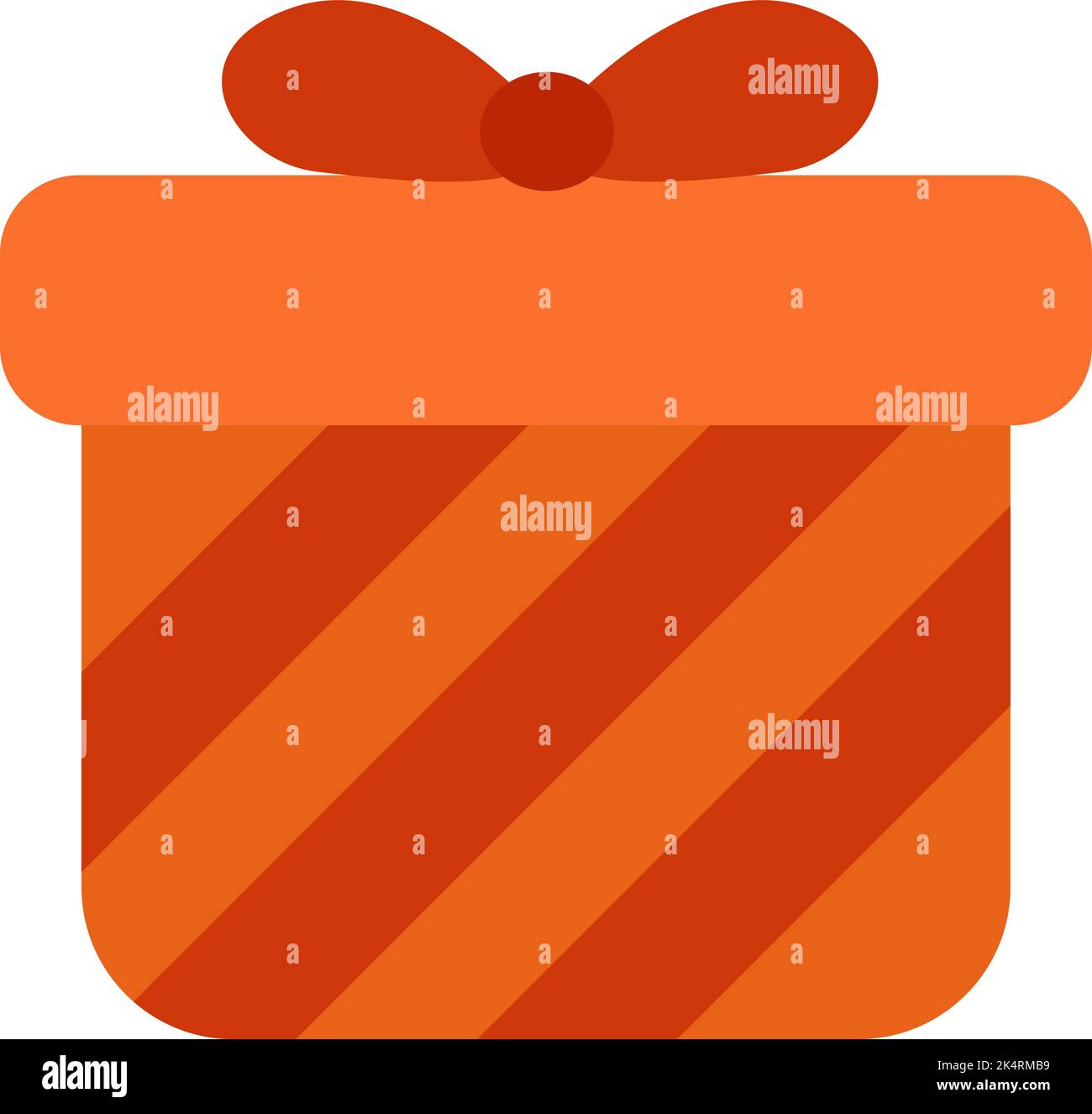 Helles Orange präsent, Illustration, Vektor auf weißem Hintergrund. Stock Vektor