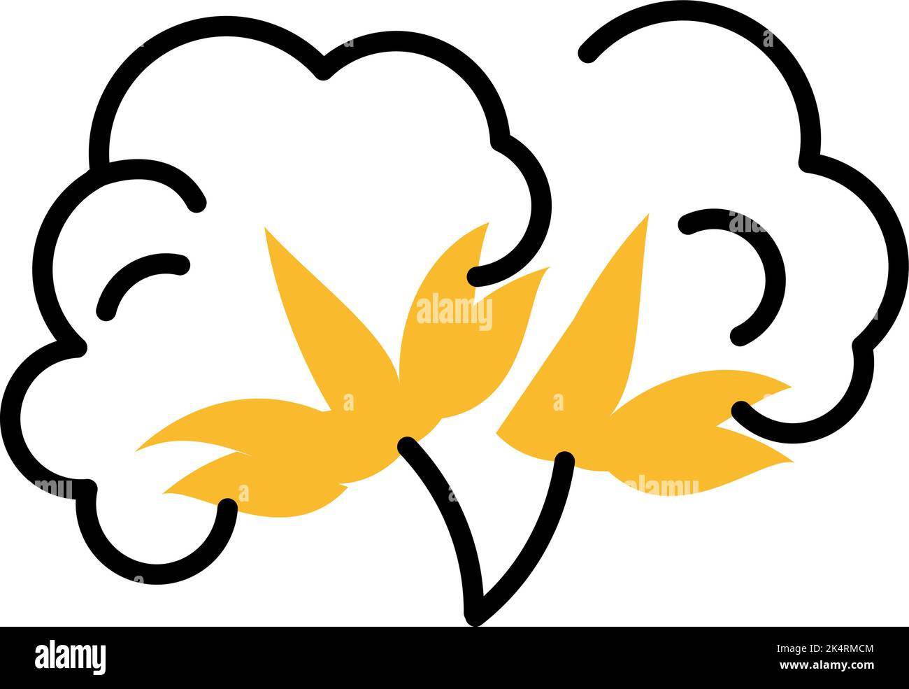 Baumwollstoff, Illustration, Vektor auf weißem Hintergrund. Stock Vektor