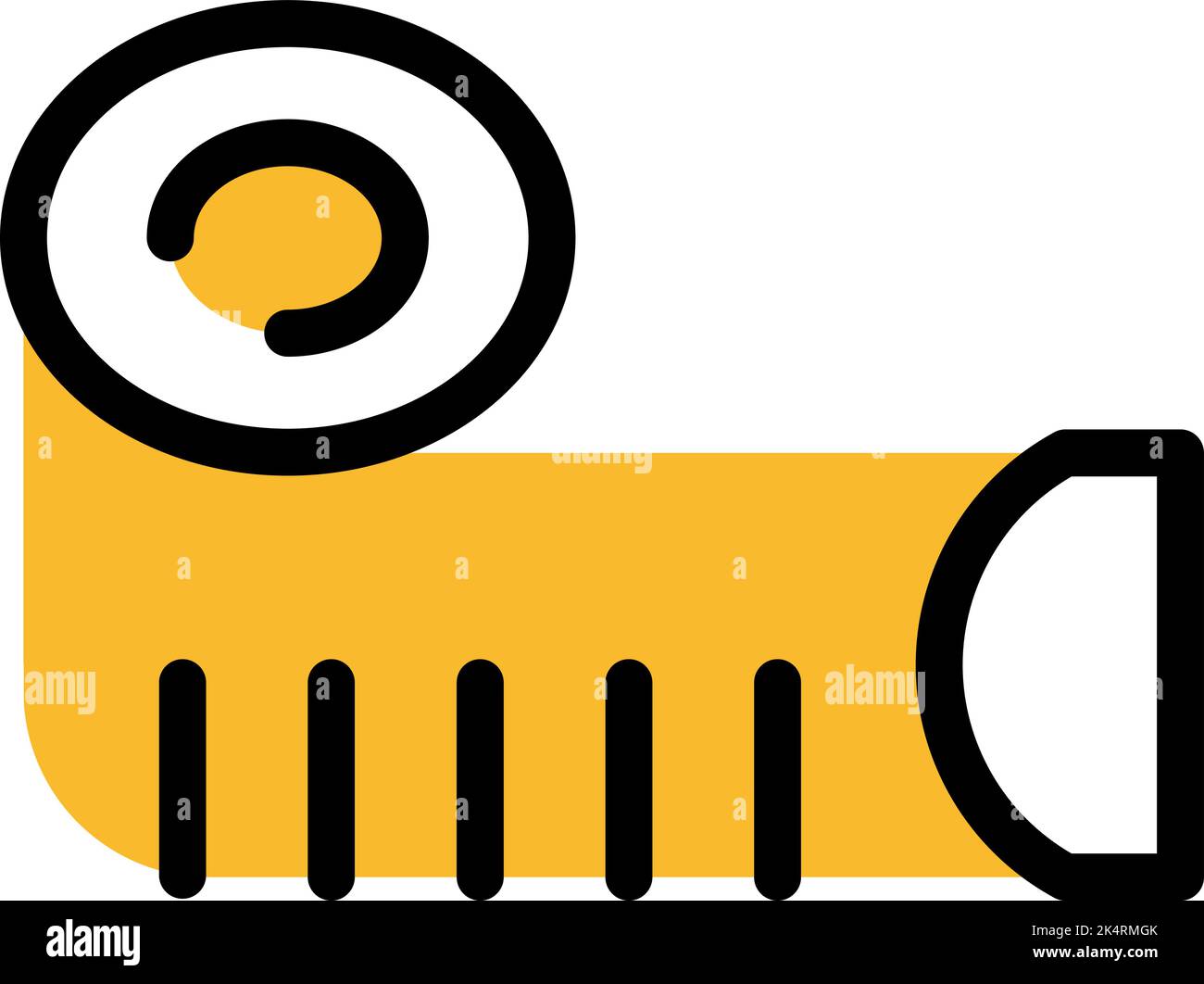 Maßband, Abbildung, Vektor auf weißem Hintergrund. Stock Vektor