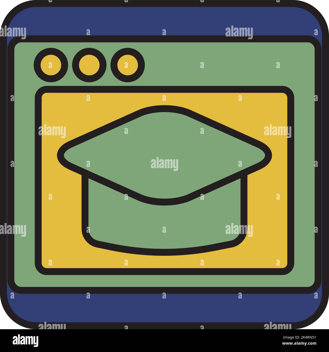 Online-Studie, Illustration, Vektor auf weißem Hintergrund. Stock Vektor Online-Studie, Illustration, Vektor auf weißem Hintergrund. Stock Vektor
