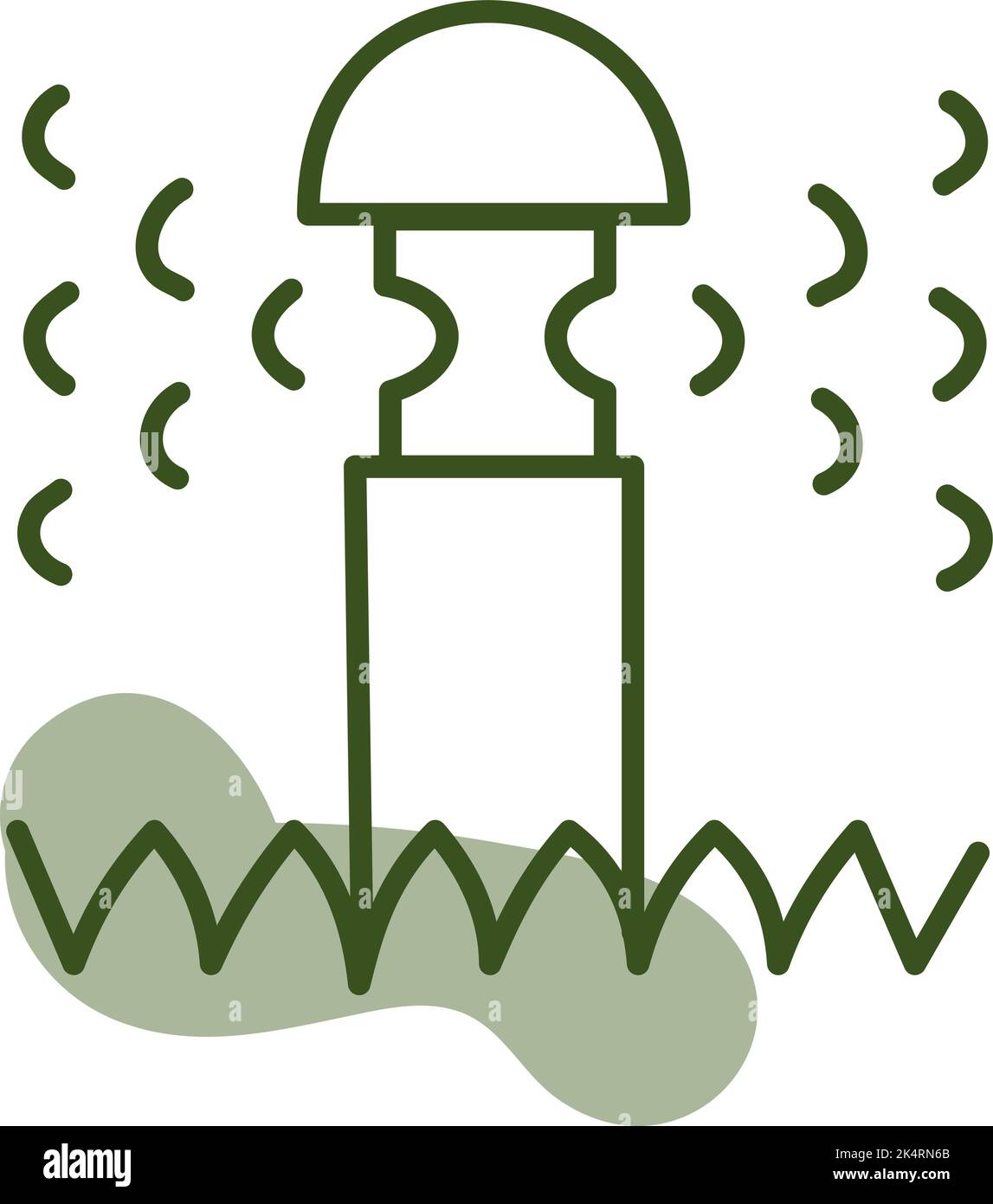 Gartenregner, Illustration, Vektor auf weißem Hintergrund. Stock Vektor