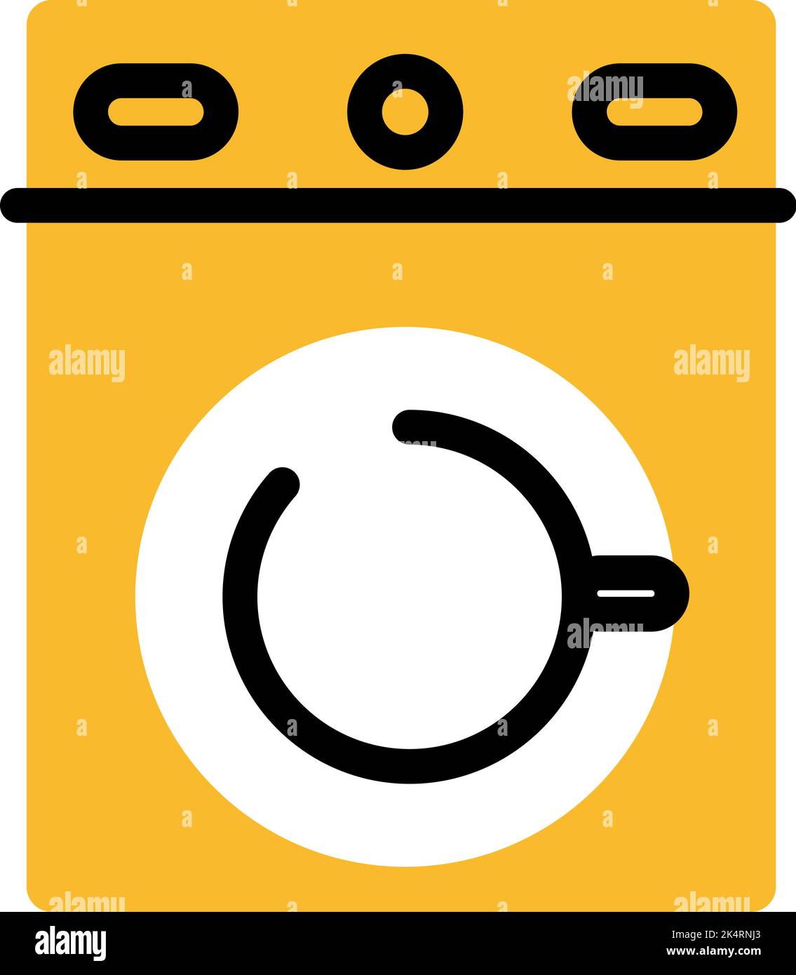 Waschmaschine, Illustration, Vektor auf weißem Hintergrund. Stock Vektor