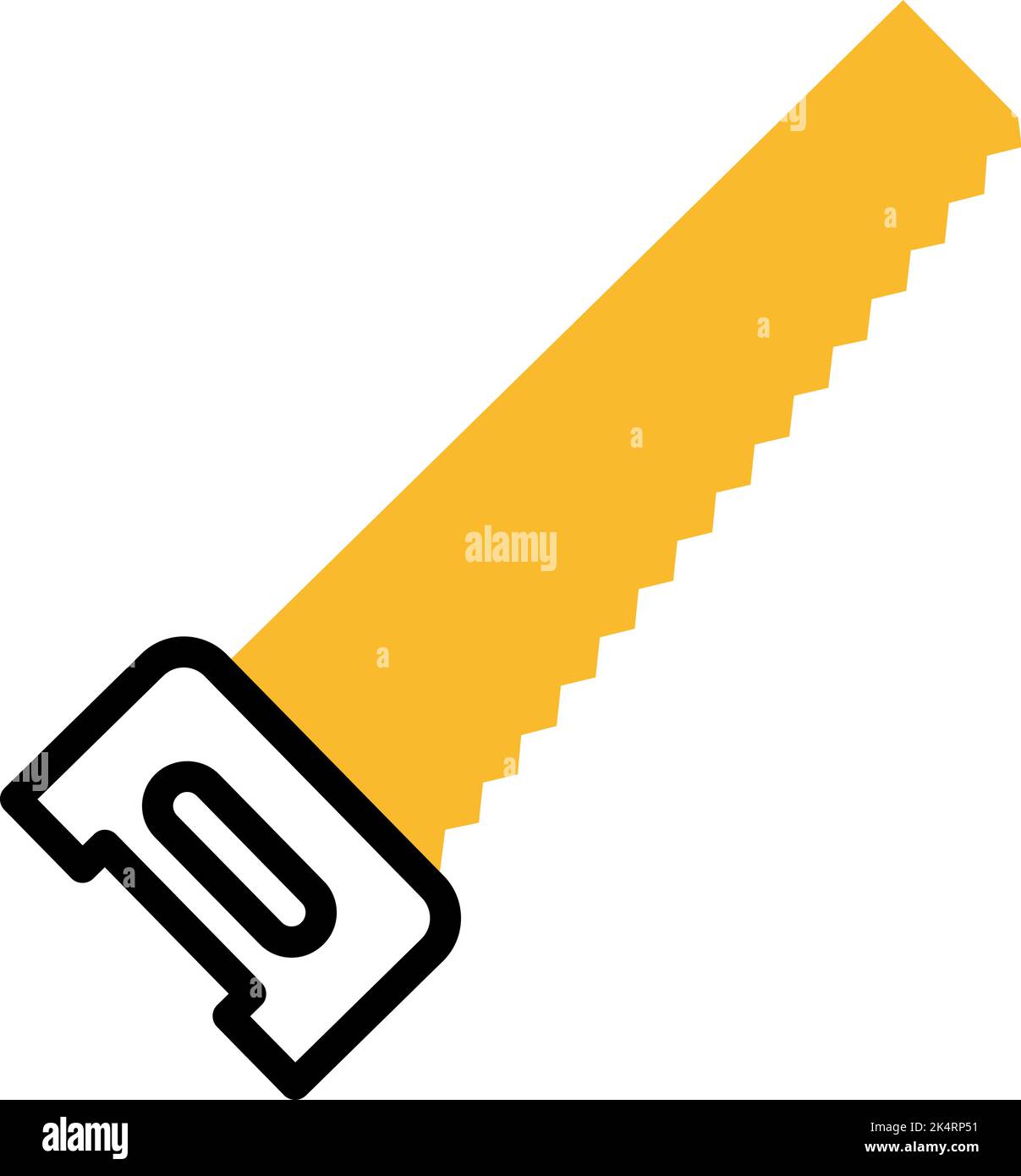 Gartensäge, Illustration, Vektor auf weißem Hintergrund. Stock Vektor