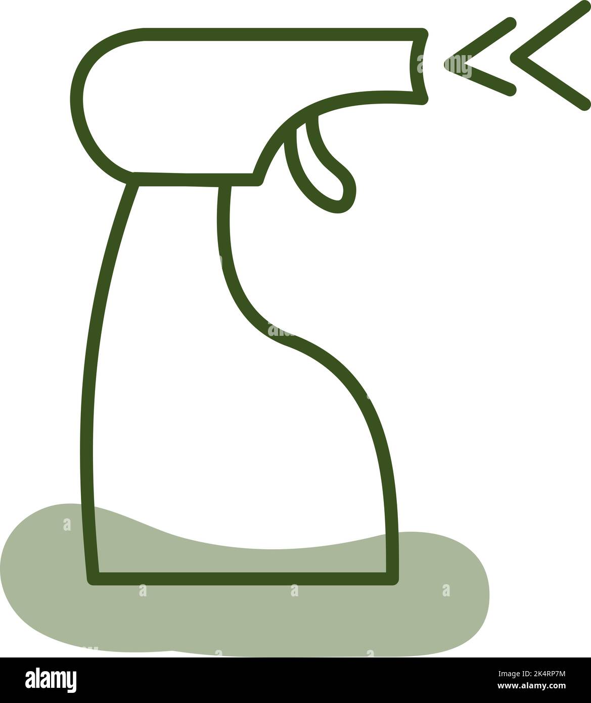 Pflanzenspray, Illustration, Vektor auf weißem Hintergrund. Stock Vektor