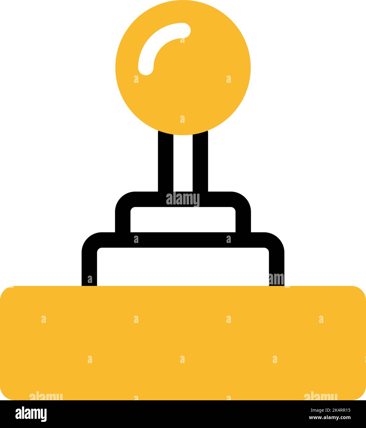 Manueller Joystick, Abbildung, Vektor auf weißem Hintergrund. Stock Vektor