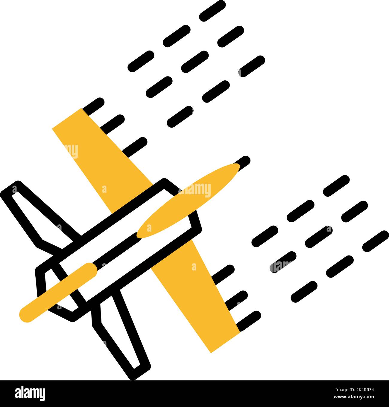 Kampfjet, Illustration, Vektor auf weißem Hintergrund. Stock Vektor