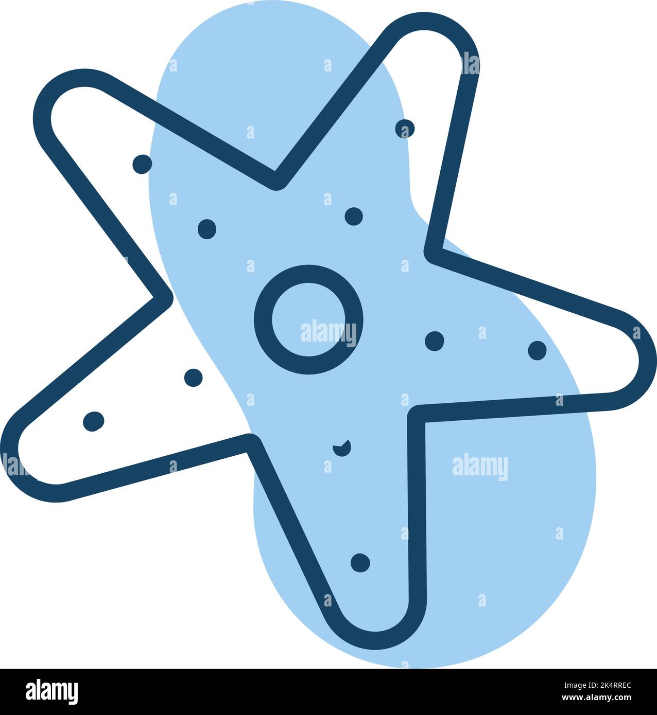 Ozeanstern, Illustration, Vektor auf weißem Hintergrund. Stock Vektor