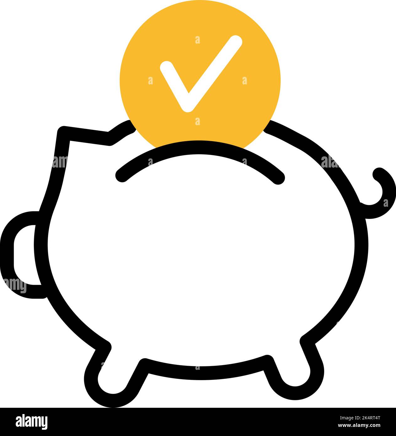 Geldeinsparungen, Illustration, Vektor auf weißem Hintergrund. Stock Vektor