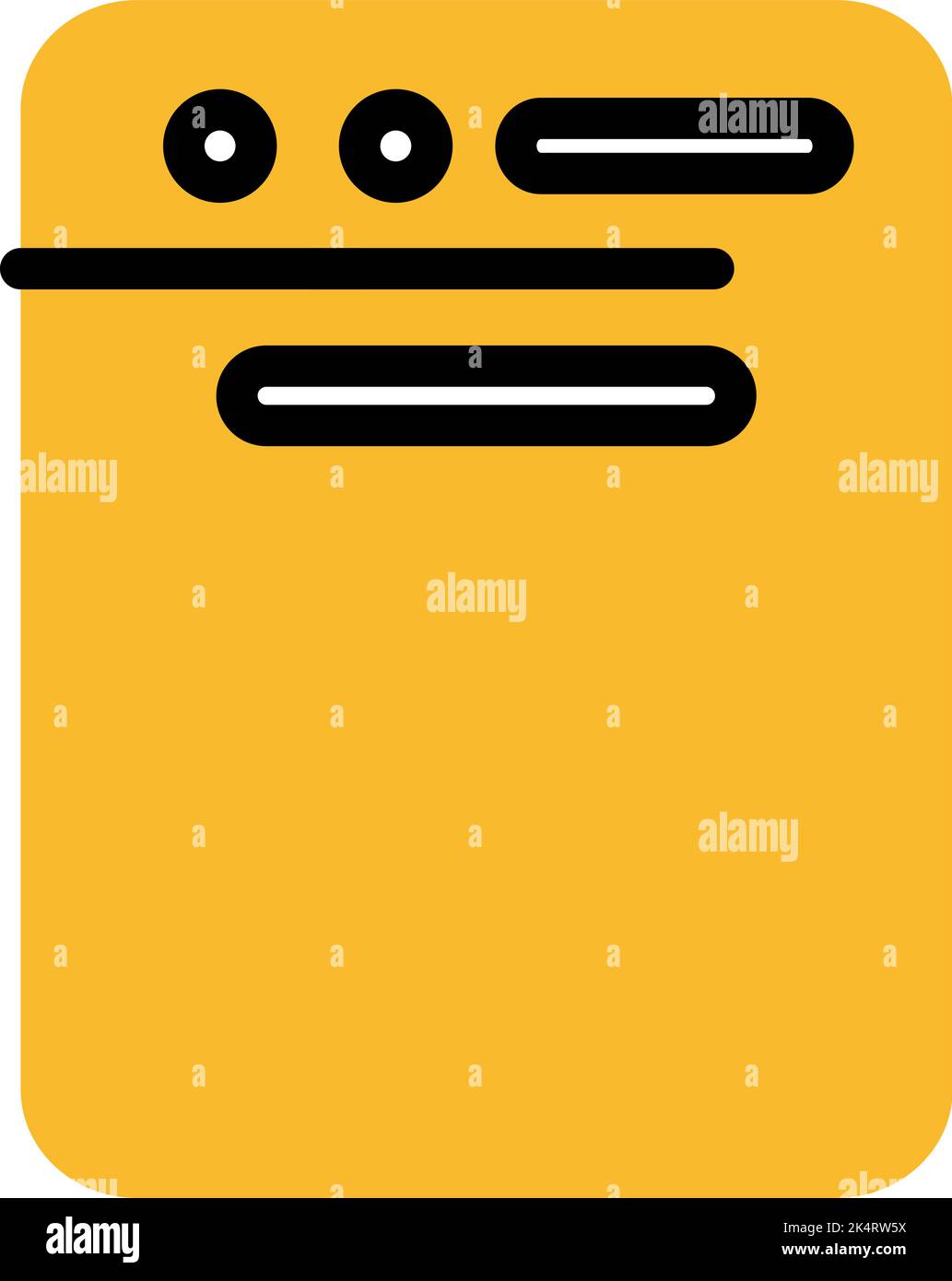 Küchenspülmaschine, Illustration, Vektor auf weißem Hintergrund. Stock Vektor