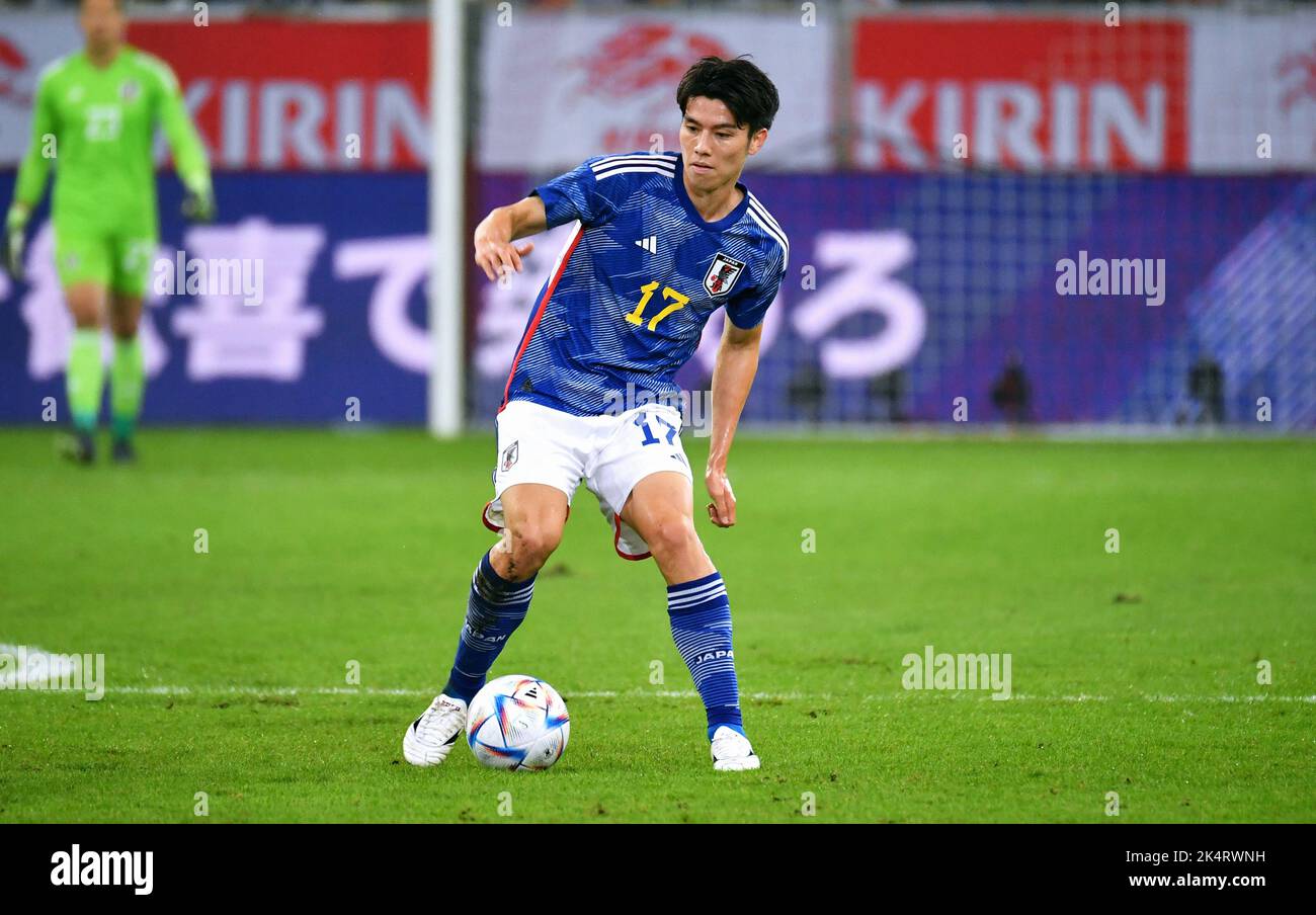 Internationales Vorbereitungsspiel, Merkur-Spiel-Arena Düsseldorf: Japan vs Ecuador; Ao Tanaka (JPN) Stockfoto