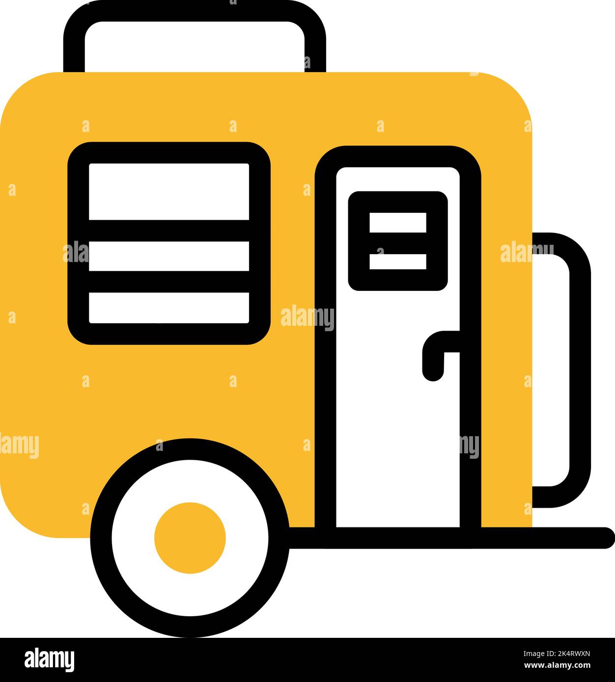 Wanderkarawane, Illustration, Vektor auf weißem Hintergrund. Stock Vektor