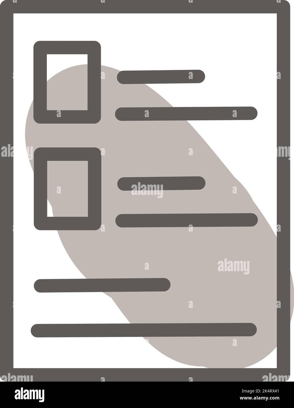 Schulunterricht Blatt, Illustration, Vektor auf weißem Hintergrund. Stock Vektor