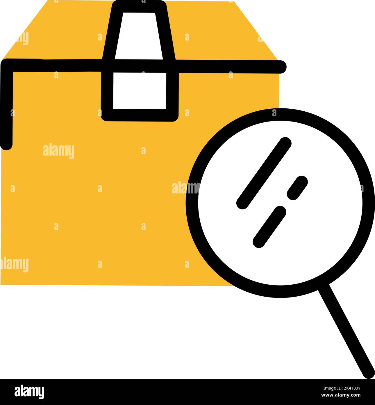 Versandpaketverfolgung, Abbildung, Vektor auf weißem Hintergrund. Stock Vektor