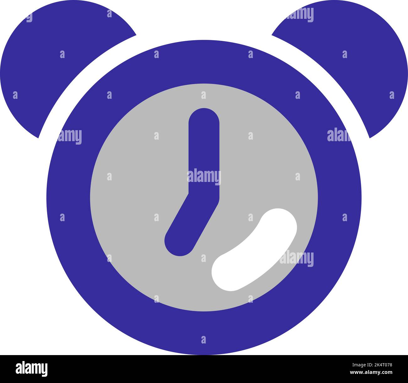 Blauer alter Wecker, Illustration, Vektor auf weißem Hintergrund. Stock Vektor