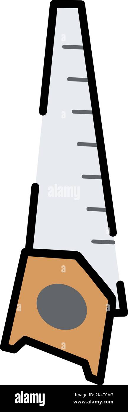 Handsäge, Illustration, Vektor auf weißem Hintergrund. Stock Vektor