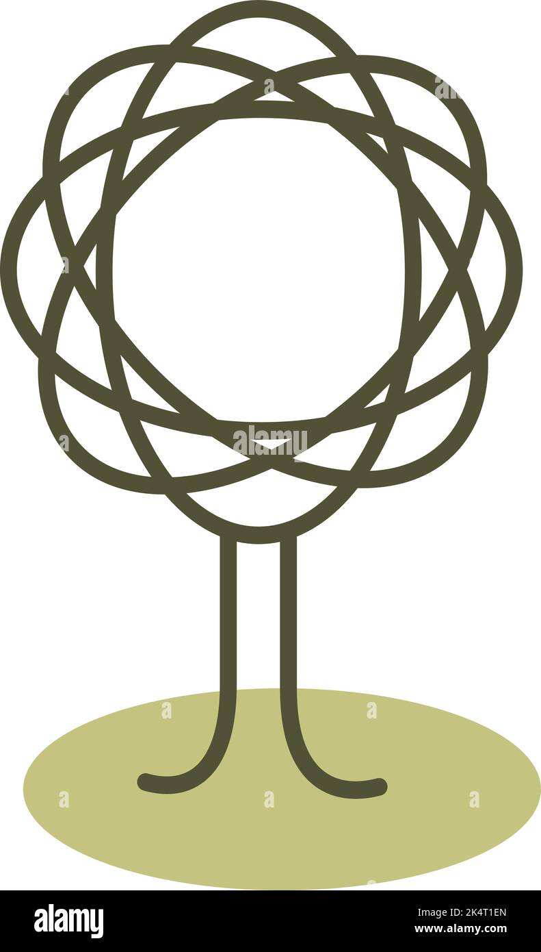 Gartenbaum, Illustration, Vektor auf weißem Hintergrund. Stock Vektor