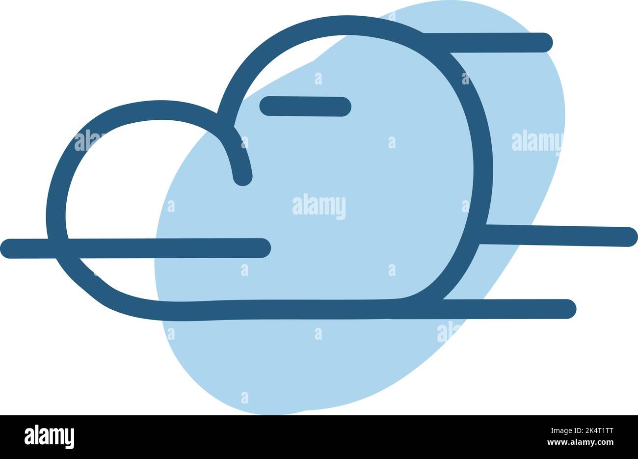 Windiges Wetter, Illustration, Vektor auf weißem Hintergrund. Stock Vektor
