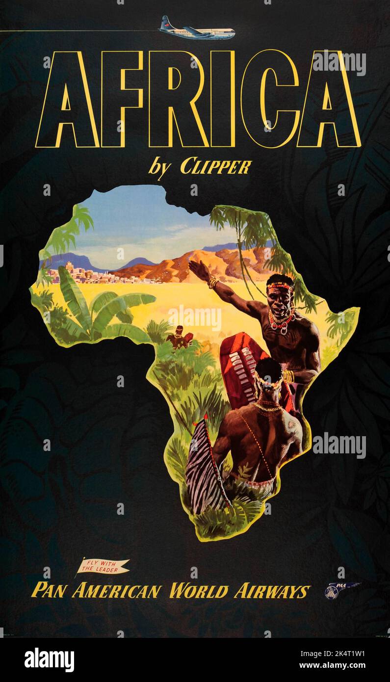 1954 Africa By Clipper - Pan American World Airways Stockfoto
