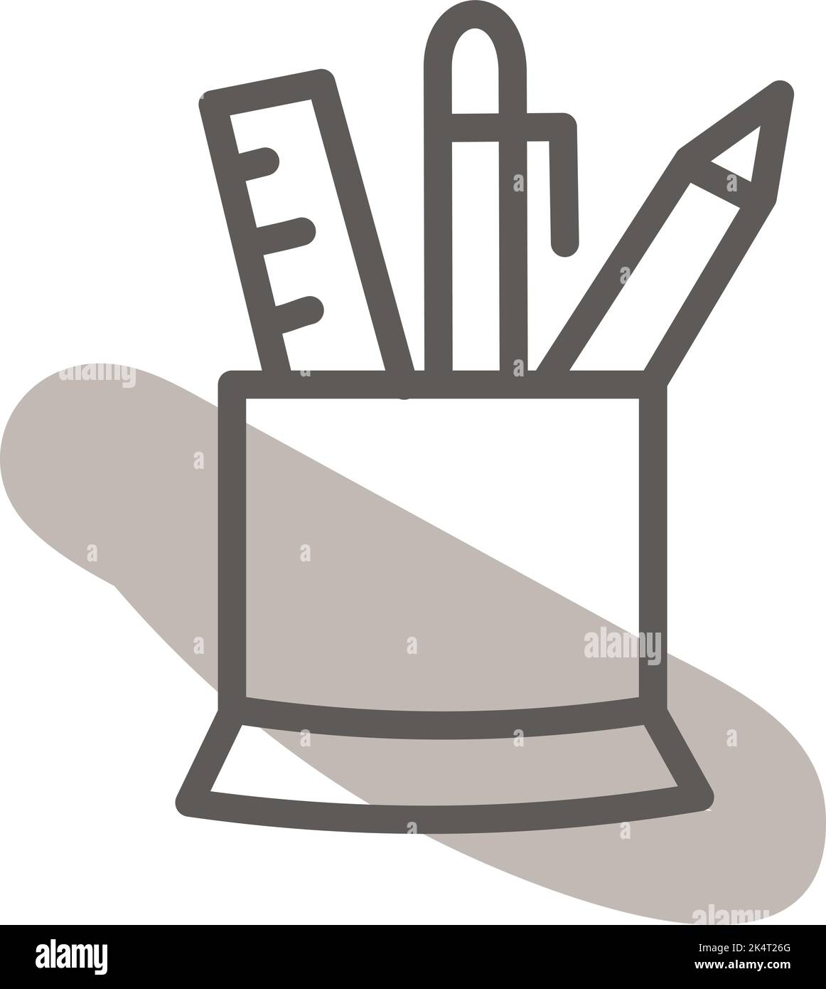 Schulschreiber, Illustration, Vektor auf weißem Hintergrund. Stock Vektor