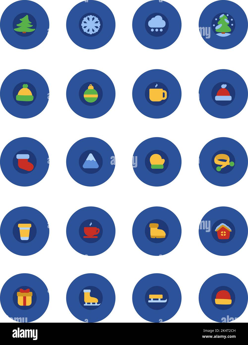 Wintergeist, Illustration, Vektor auf weißem Hintergrund. Stock Vektor